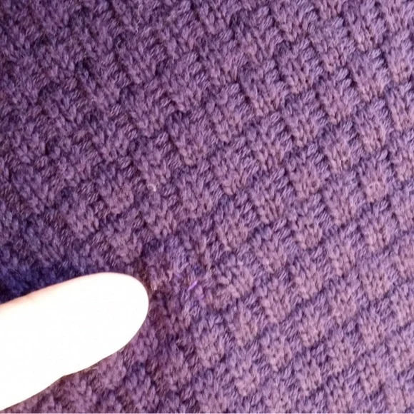 Talbot's purple merino wool sweater blazer - Picture 6 of 9